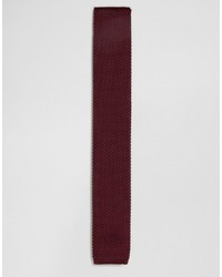 Cravatta lavorata a maglia melanzana scuro di French Connection
