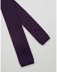 Cravatta lavorata a maglia melanzana scuro di Original Penguin