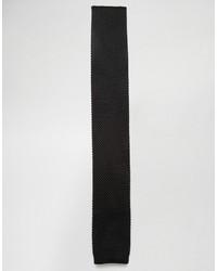 Cravatta lavorata a maglia nera