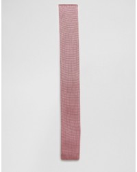 Cravatta lavorata a maglia rosa di Asos