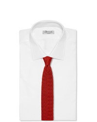 Cravatta lavorata a maglia rossa di Rubinacci