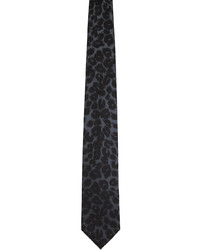 Cravatta leopardata blu scuro