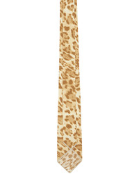 Cravatta leopardata marrone chiaro di Engineered Garments