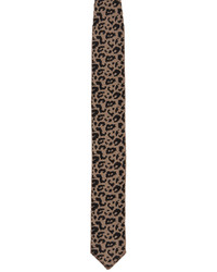 Cravatta leopardata marrone