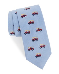 Cravatta ricamata azzurra