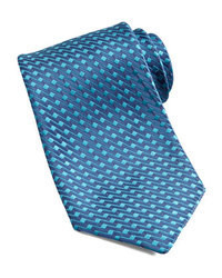 Cravatta ricamata blu