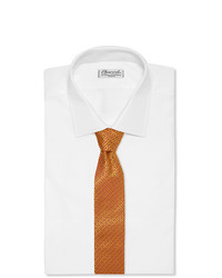 Cravatta stampata arancione di Charvet