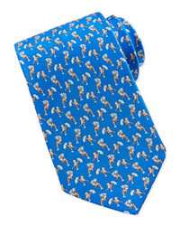 Cravatta stampata blu
