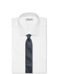 Cravatta stampata blu scuro e bianca di Giorgio Armani