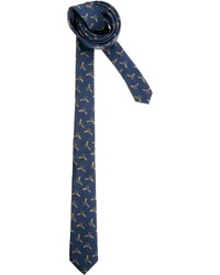 Cravatta stampata blu scuro di Asos