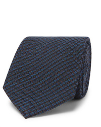 Cravatta stampata blu scuro di Berluti