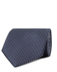 Cravatta stampata blu scuro di Ermenegildo Zegna