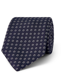Cravatta stampata blu scuro di Hugo Boss
