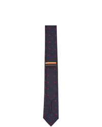 Cravatta stampata blu scuro di Paul Smith
