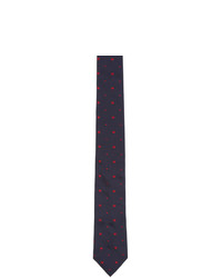 Cravatta stampata blu scuro di Paul Smith