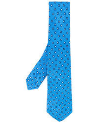 Cravatta stampata blu di Kiton