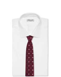 Cravatta stampata bordeaux di Drake's
