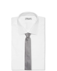 Cravatta stampata grigia di Giorgio Armani