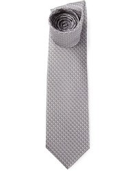 Cravatta stampata grigia di Brioni