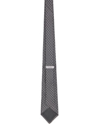 Cravatta stampata grigia di Brunello Cucinelli