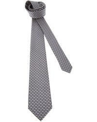 Cravatta stampata grigia di Saint Laurent