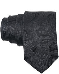 Cravatta stampata grigio scuro