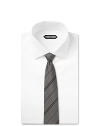Cravatta stampata grigio scuro di Tom Ford