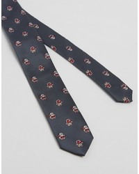 Cravatta stampata grigio scuro di Asos