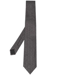 Cravatta stampata grigio scuro di Moschino