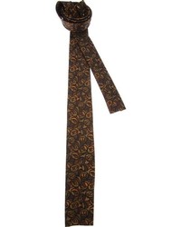 Cravatta stampata marrone scuro di Emilio Pucci