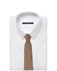 Cravatta stampata marrone di Gucci