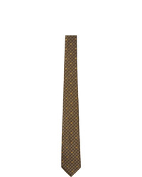 Cravatta stampata marrone di Gucci