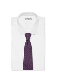 Cravatta stampata melanzana scuro di Charvet