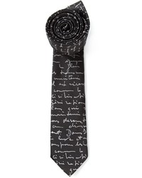 Cravatta stampata nera di Christian Dior