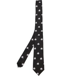 Cravatta stampata nera di Dolce & Gabbana
