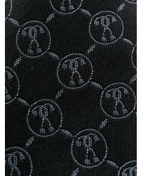 Cravatta stampata nera di Moschino