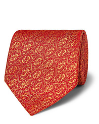 Cravatta stampata rossa di Charvet
