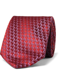 Cravatta stampata rossa di Charvet