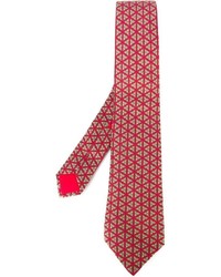 Cravatta stampata rossa