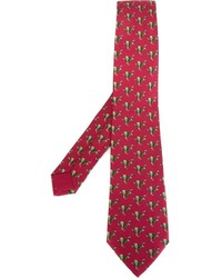 Cravatta stampata rossa