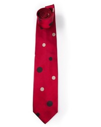 Cravatta stampata rossa di Gianfranco Ferre