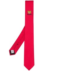 Cravatta stampata rossa di Moschino