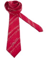 Cravatta stampata rossa di Pierre Cardin