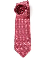 Cravatta stampata rossa di Salvatore Ferragamo
