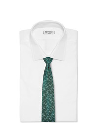 Cravatta stampata verde scuro di Charvet