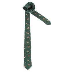 Cravatta stampata verde scuro di Asos