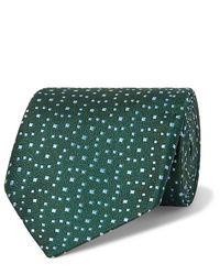 Cravatta stampata verde scuro di Charvet
