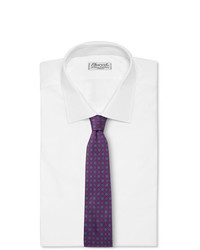 Cravatta stampata viola melanzana di Charvet