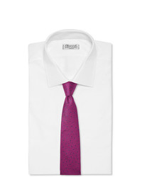 Cravatta stampata viola melanzana di Charvet