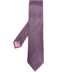 Cravatta stampata viola melanzana di Brioni